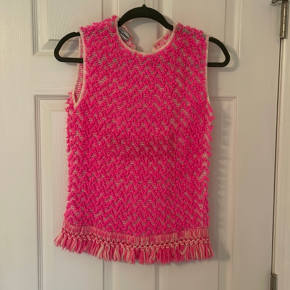 Vintage Hot Pink sweater tank